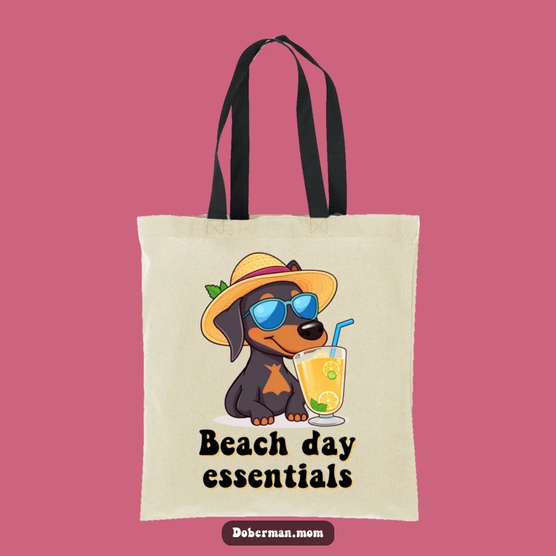 Funny Doberman Sun Hat Tote Bag: Carry Your Summer Essentials Hilariously