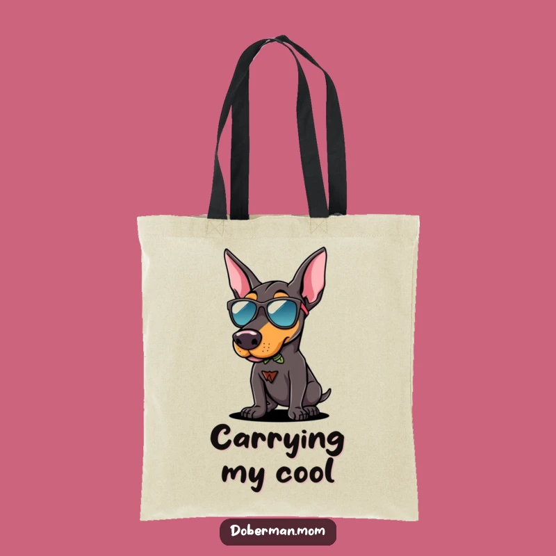 Funny Doberman Sunglasses Tote Bag: Carry Your Coolness, Stylish Dog Gift