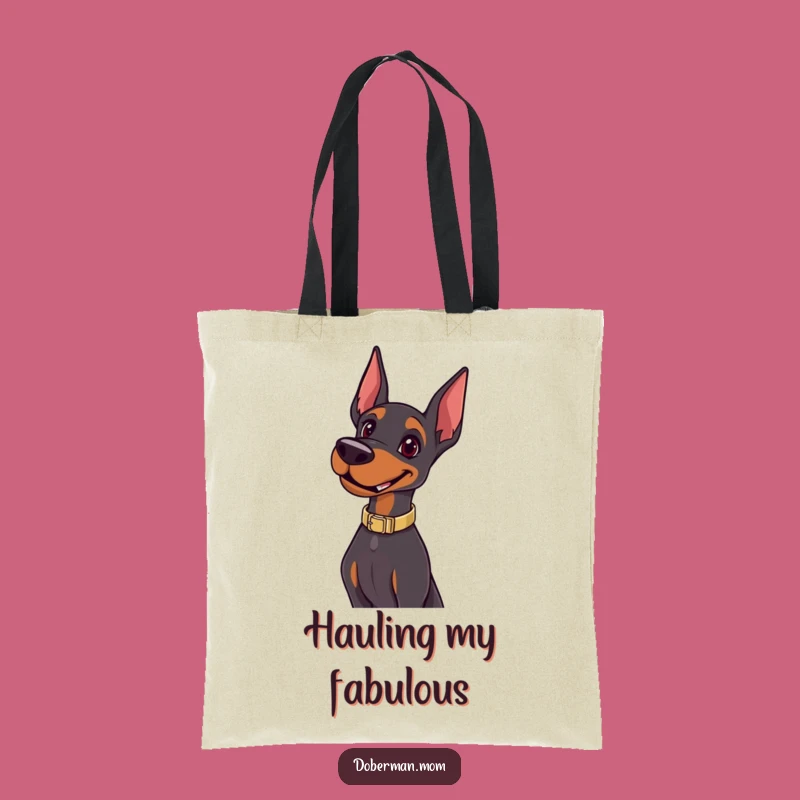 Funny Happy Doberman Pose Tote Bag: Chic Carry-All for Confident Souls Gift