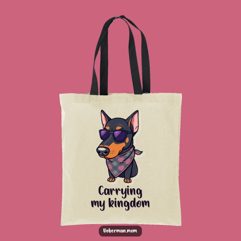 Stylish Funny Regal Doberman Tote Bag: Carry Your Essentials with Canine Sophistication